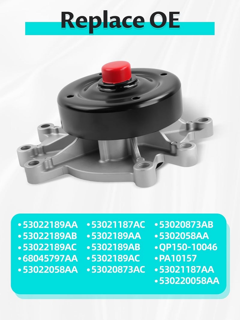 Pnktool AW7163 Engine Water Pump Kit Compatible with Aspen, Dakota, Durango, Nitro, Ram 1500, Commander, Grand Cherokee, Liberty, Raider - Image 4